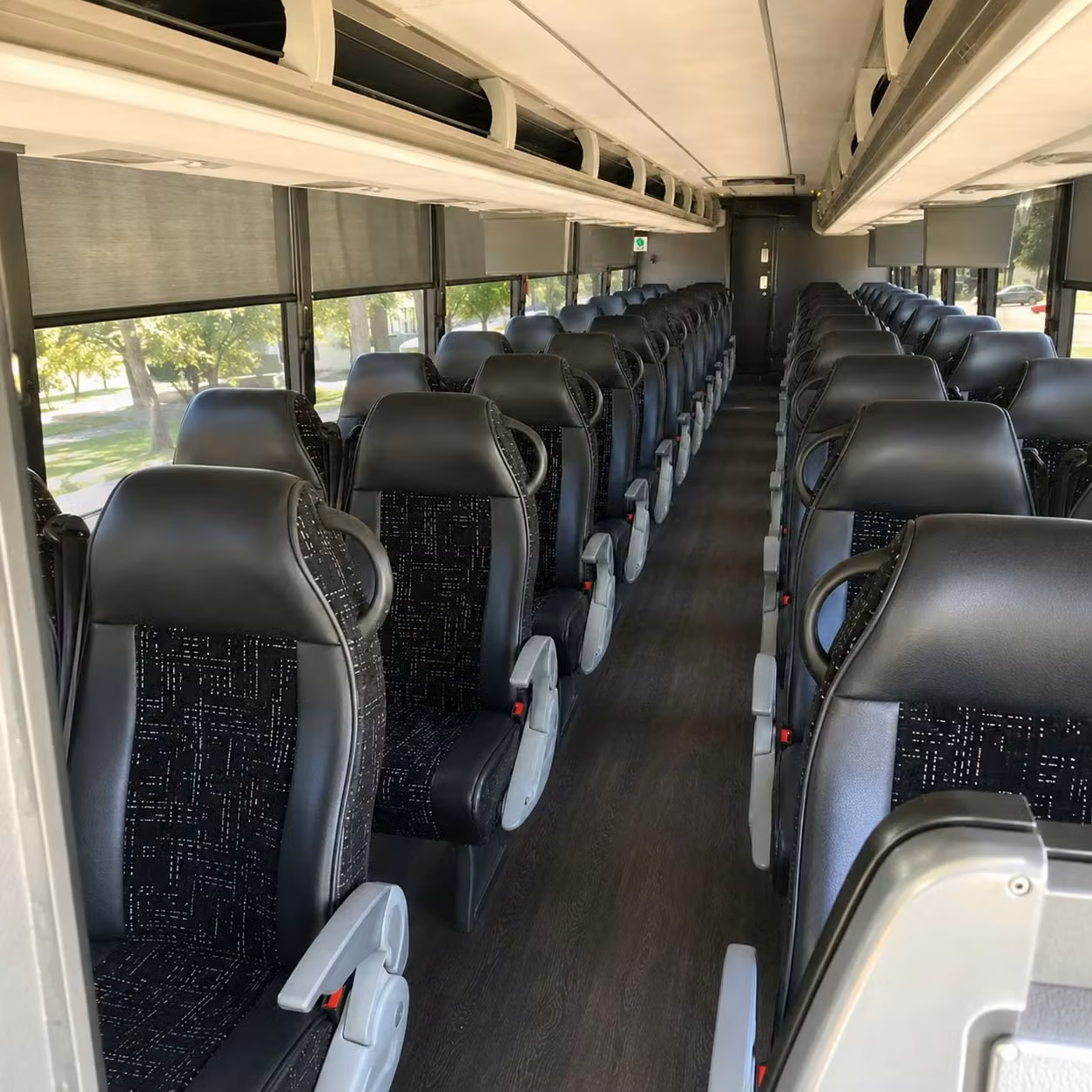 56 passenger charter bus interior