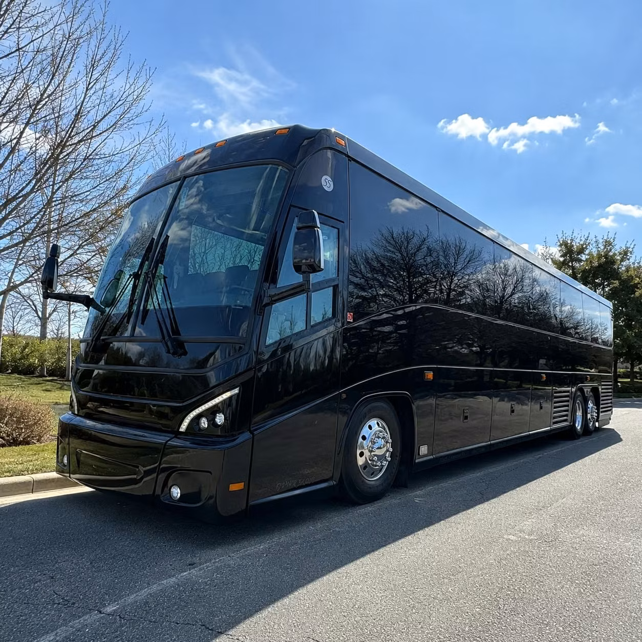 manteca charter bus rental exterior