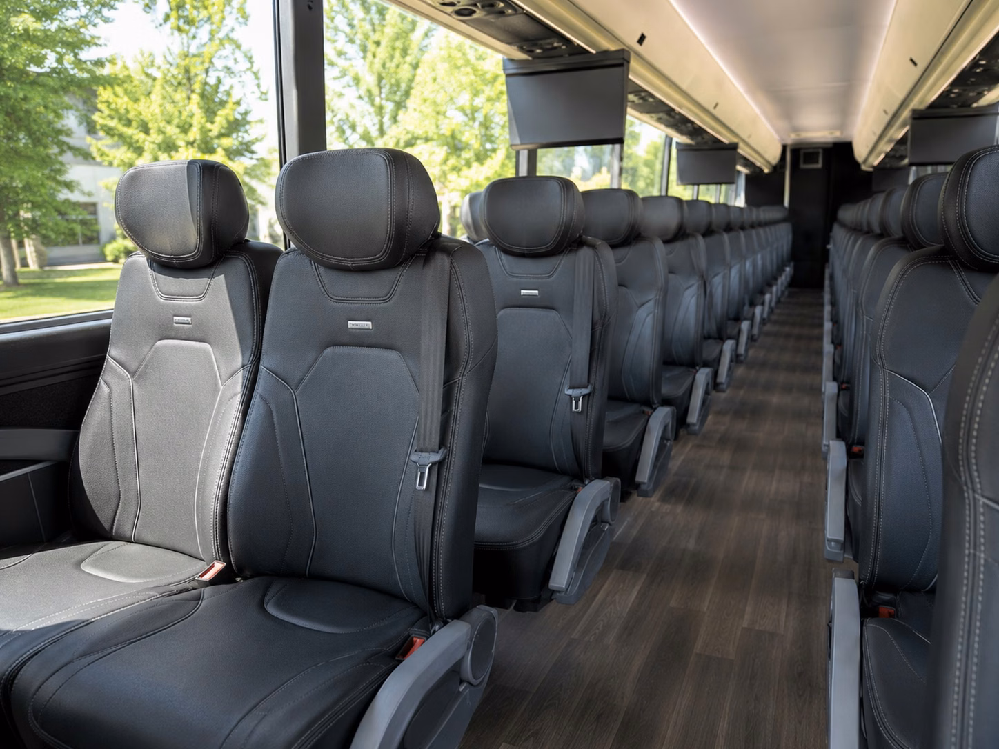manteca charter bus rental interior